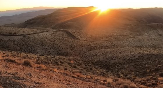 Dante's view in Death Valley at sunrise